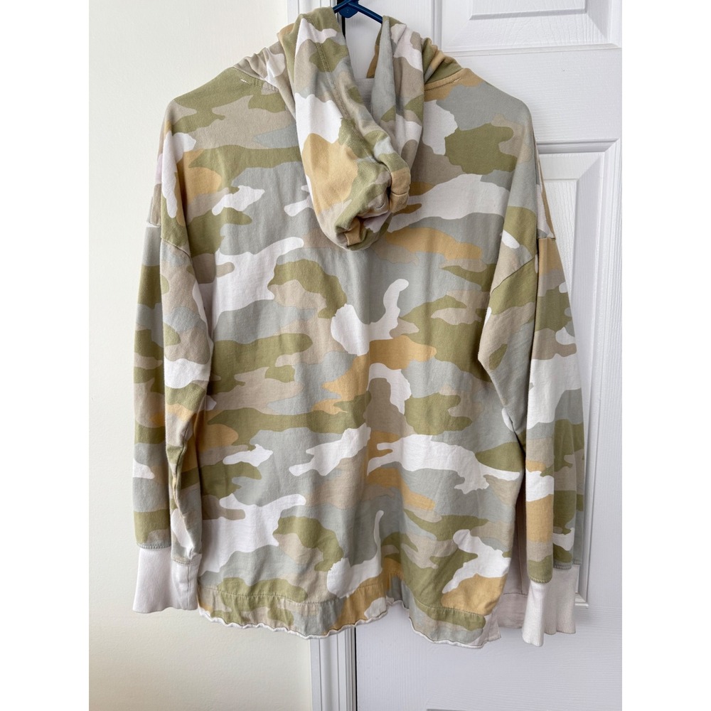 Aerie Oversized Sun washed Camo Hoodie Sweatshirt Relaxed Fit Women's Medium - Picture 5 of 6